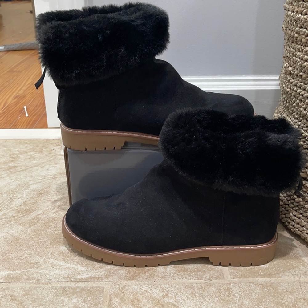 Worn once ankle black booties